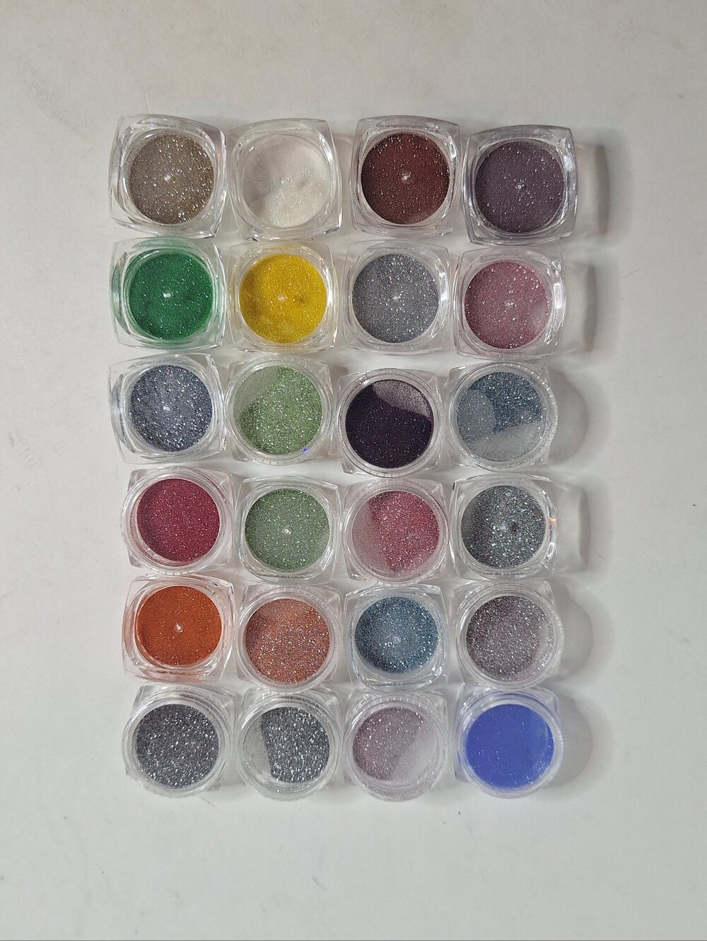 24 Color Set Nail Art Reflective Glitter Powder Dust For Nail Art Decoration